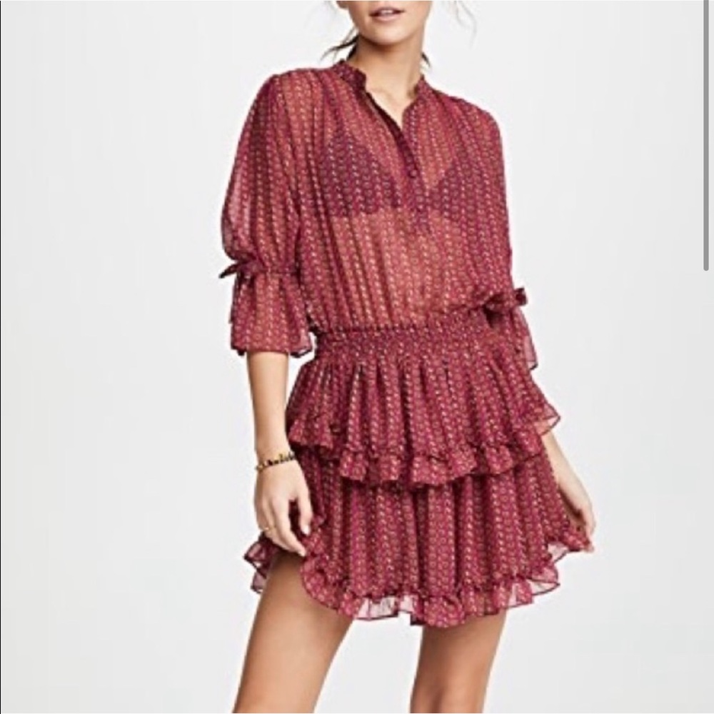Misa Los Angeles Inge Ruffle mini Dress. Size M